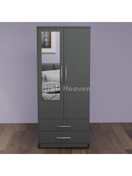 Luxis 2 Door Mirrored Wardrobe