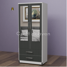 Luxis 2 Door Double Mirrored Wardrobe