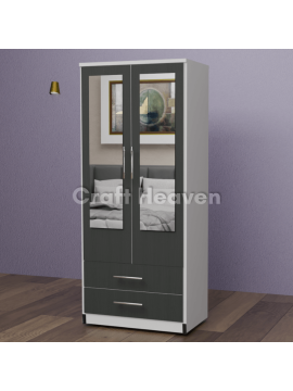 Luxis 2 Door Double Mirrored Wardrobe