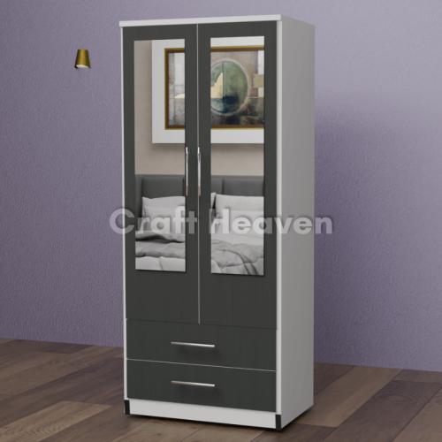 Luxis 2 Door Double Mirrored Wardrobe