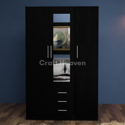 Vista 3 Door Mirrored Wardrobe