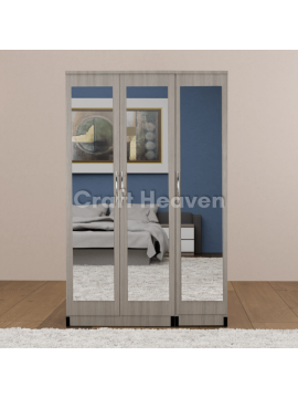 Aura 3-Door Full Mirrored Wardrobe