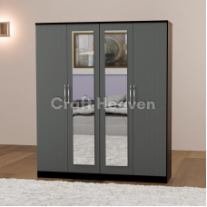 Aura 4-Door Dual Mirrored Wardrobe
