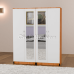 Aura 4-Door Dual Mirrored Wardrobe