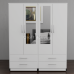 Luxis 4 Door Mirrored Wardrobe