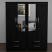 Luxis 4 Door Mirrored Wardrobe