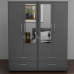 Luxis 4 Door Mirrored Wardrobe