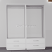 Luxis 4 Door Double Mirrored Wardrobe