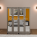 Aura 4-Door Full Mirrored Wardrobe
