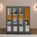 Aura 4-Door Full Mirrored Wardrobe