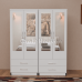 Luxis 4 Door Double Mirrored Wardrobe
