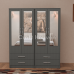 Luxis 4 Door Double Mirrored Wardrobe