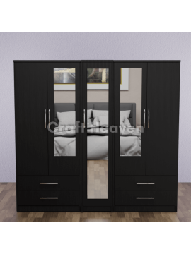 Luxis 5 Door Triple Mirror Wardrobe