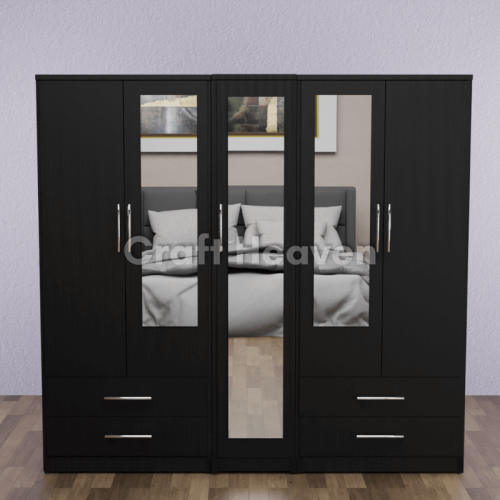 Luxis 5 Door Triple Mirror Wardrobe