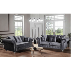 Ashwin Plush Velvet 3+2 Seater Sofa