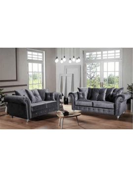 Ashwin Plush Velvet 3+2 Seater Sofa