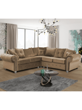 Ashwin Plush Velvet Corner Sofa