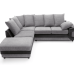 DINO JUMBO CORD DUAL FABRIC CORNER SOFA 