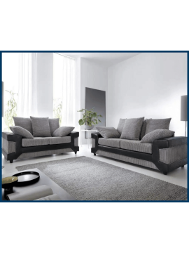 DINO JUMBO CORD DUAL FABRIC 3+2 SEATER SOFA 