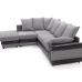 DINO JUMBO CORD DUAL FABRIC CORNER SOFA 